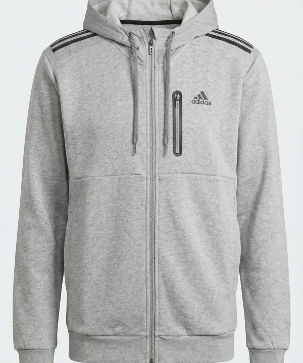 adidas grey sports jacket hoodie