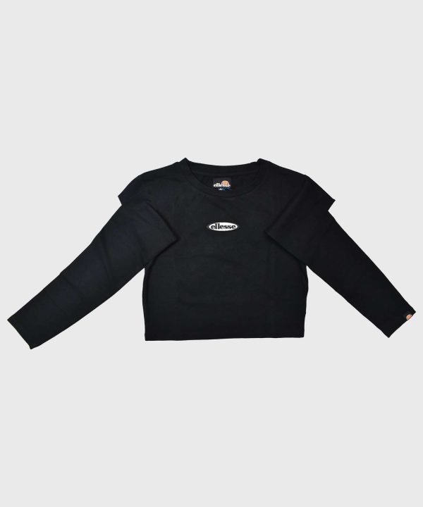 ellesse women black long t-shirt