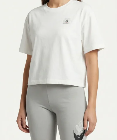 jordan women boxy white shirt