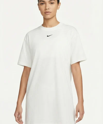 nike white essential shirt dress