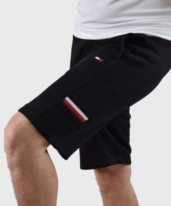 tommy hilfiger men black shorts