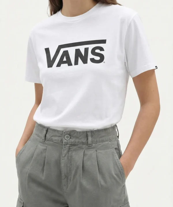 vans logo white shirt women