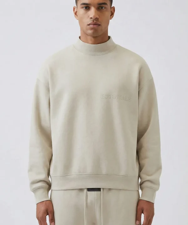 fear of god essentials neck smoke sweatshirt