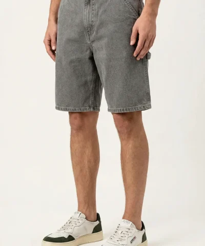 carhartt wip single knee grey shorts