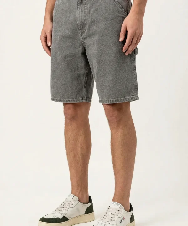 carhartt wip single knee grey shorts