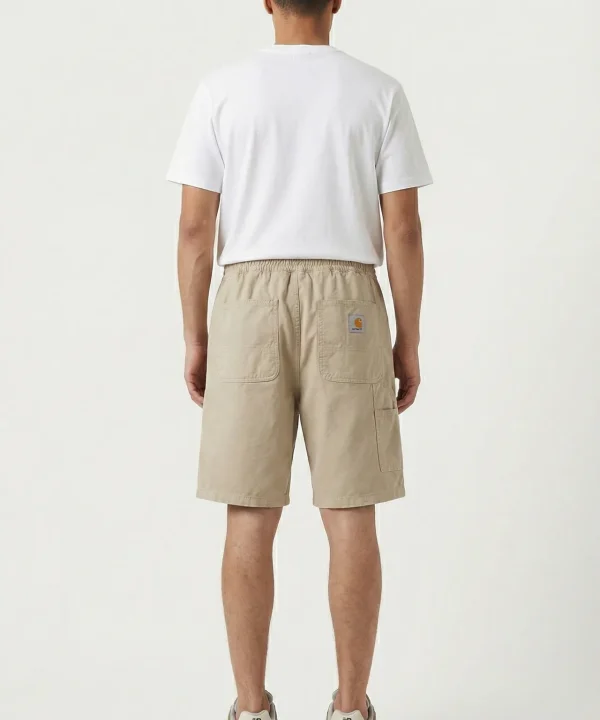 carhartt wip flint short beige