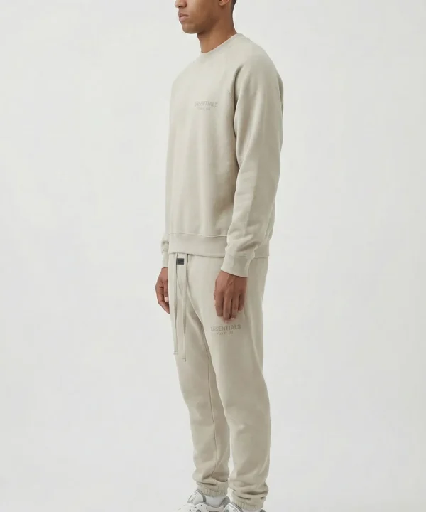 fear of god essentials crew neck smoke set