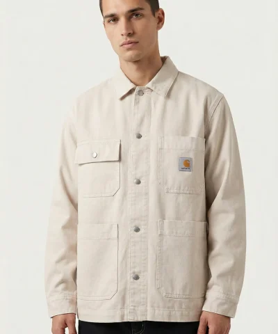 carhartt wip garrison coat beige
