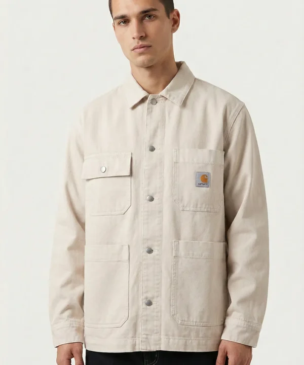 carhartt wip garrison coat beige
