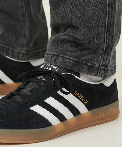 adidas black gazelle indoor men