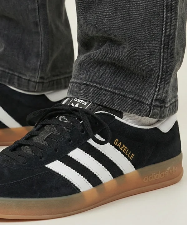 adidas black gazelle indoor men