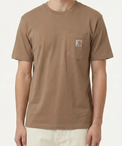 carhartt wip brown pocket shirt
