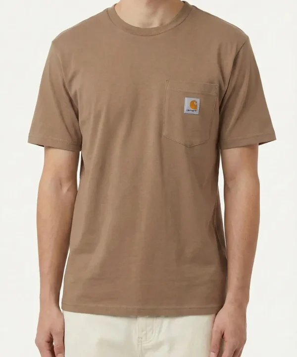carhartt wip brown pocket shirt