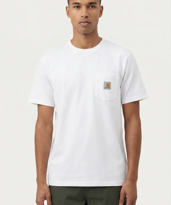 carhartt wip white pocket shirt