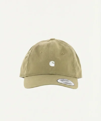 carahrtt wip madison logo cap leather white