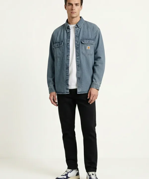 carhartt wip blue jeans jacket