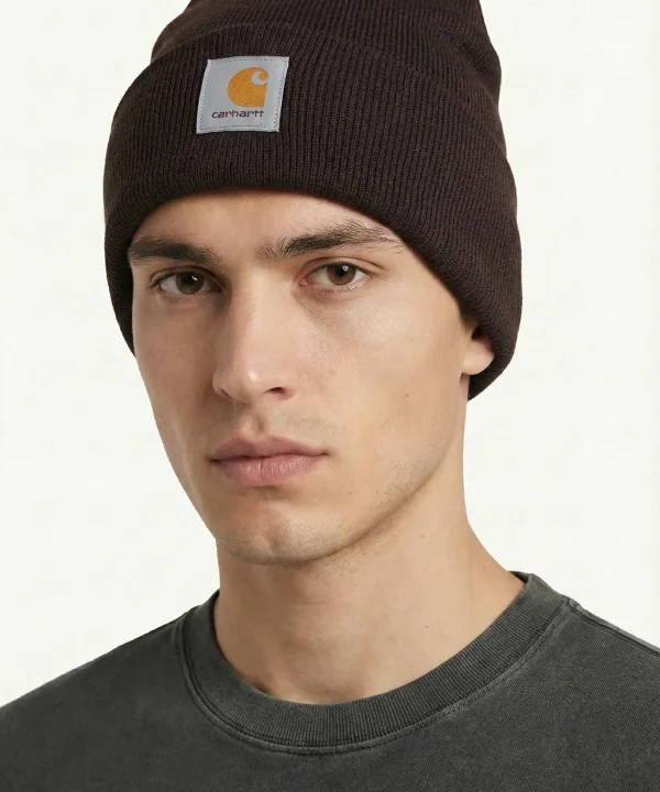 carhartt wip brown mean beanie