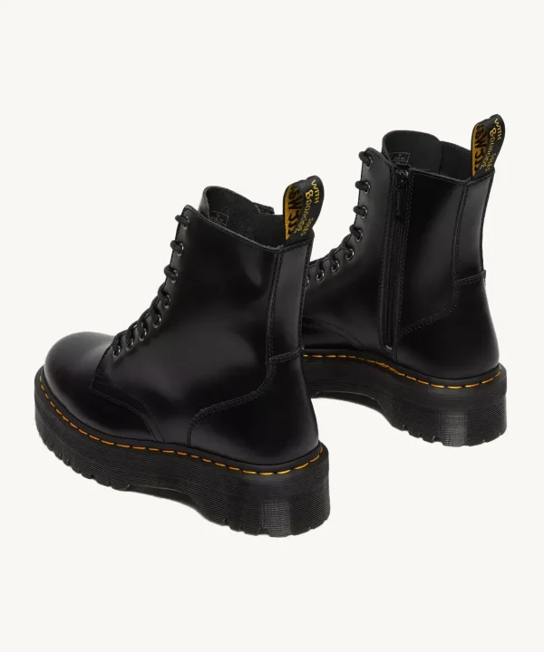 dr martens leather black boots